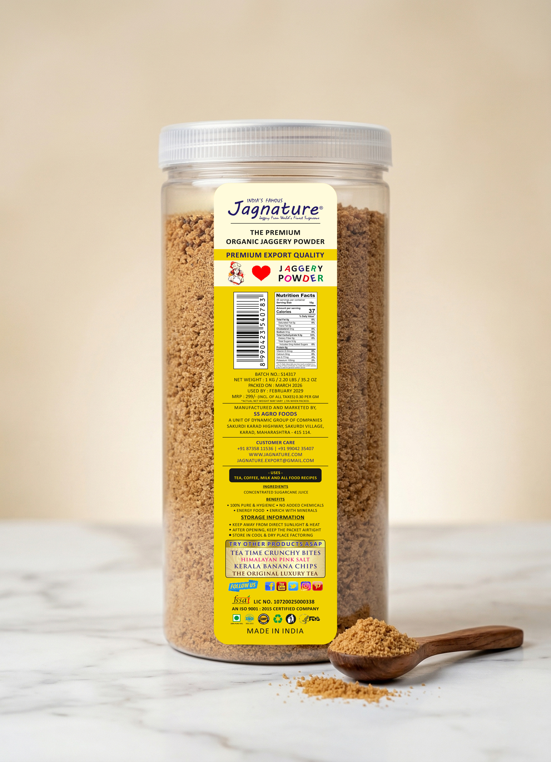 Organic jaggery powder