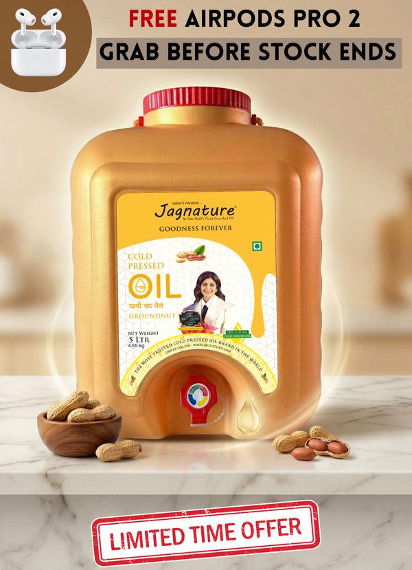 🌿 100% Pure Groundnut Oil – Healthy Family Choice